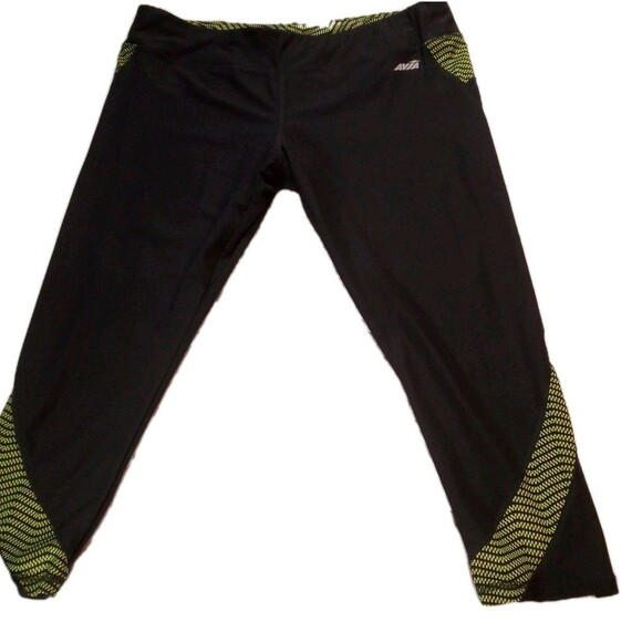 Women's Avia Gray/Green Capri Athletic Pants Measures Extra Large No Tag - Picture 1 of 11